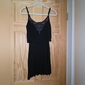 Elegant Black Embroidered Dress